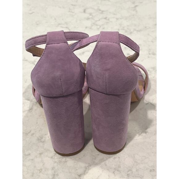 Steve Madden Women’s Carrson Leather Heeled Sandal Size 6.5 Purple Party Fairy - Picture 4 of 7
